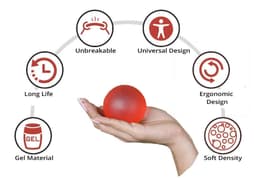 Premium Gel Hand Exercise Ball – Thermoplastic Silicone Squeeze Ball for Finger Strength, Wrist Rehabilitation & Stress Relief view 3