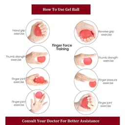 Premium Gel Hand Exercise Ball – Thermoplastic Silicone Squeeze Ball for Finger Strength, Wrist Rehabilitation & Stress Relief view 2