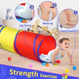 Kids Crawling Play Tunnel (Pop-Up Rainbow Play Tunnel) view 2