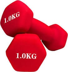 Vinyl Coated Anti-Roll Hexagonal Dumbbell Set (1 KG Pair) view 3