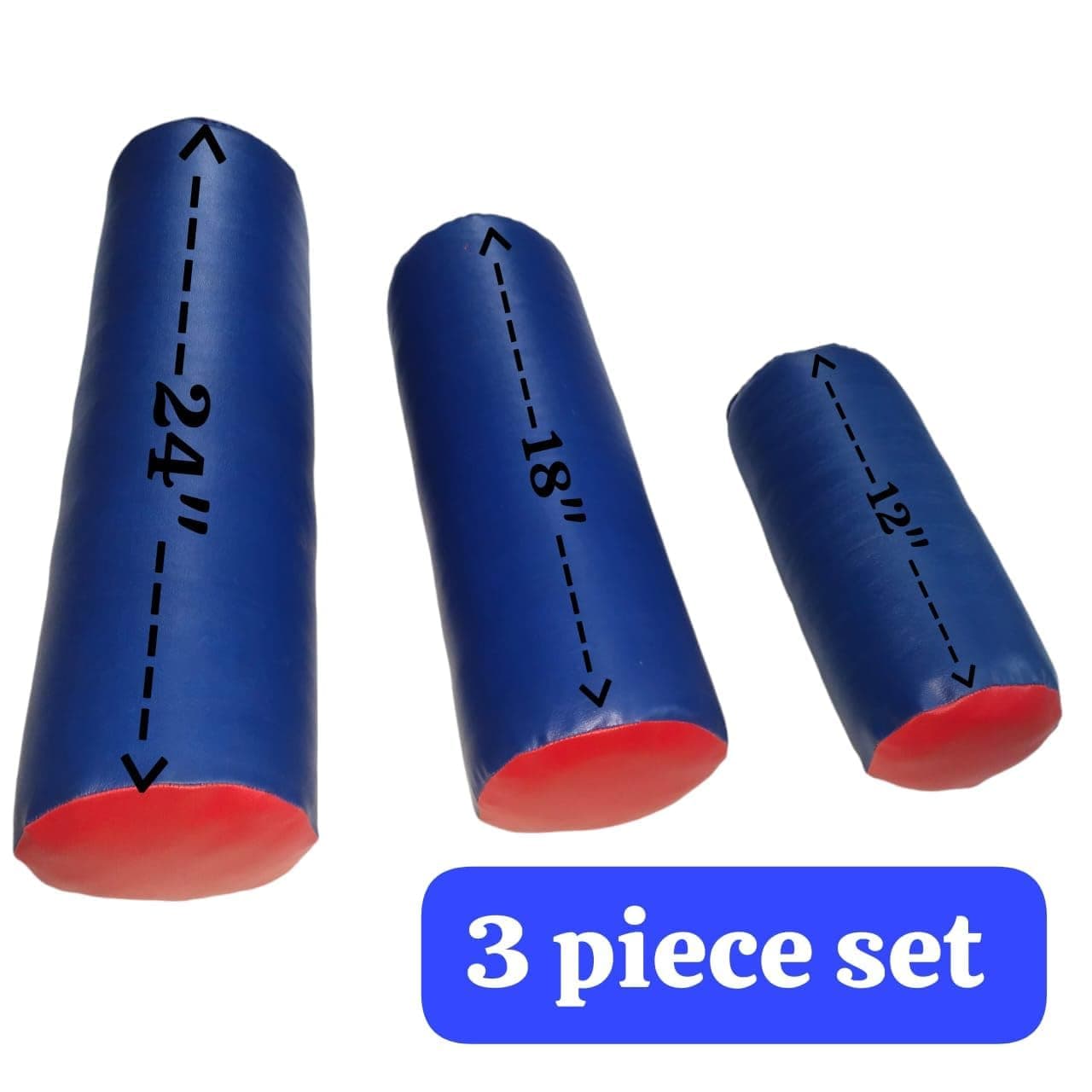 Pediatric Therapy Foam Bolster Roll Set (3-Piece Set)