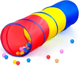 Kids Crawling Play Tunnel (Pop-Up Rainbow Play Tunnel) view 1