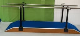 Height and Width Adjustable Gait Training Parallel Bars with Wooden Platform Base (8 Feet) view 2