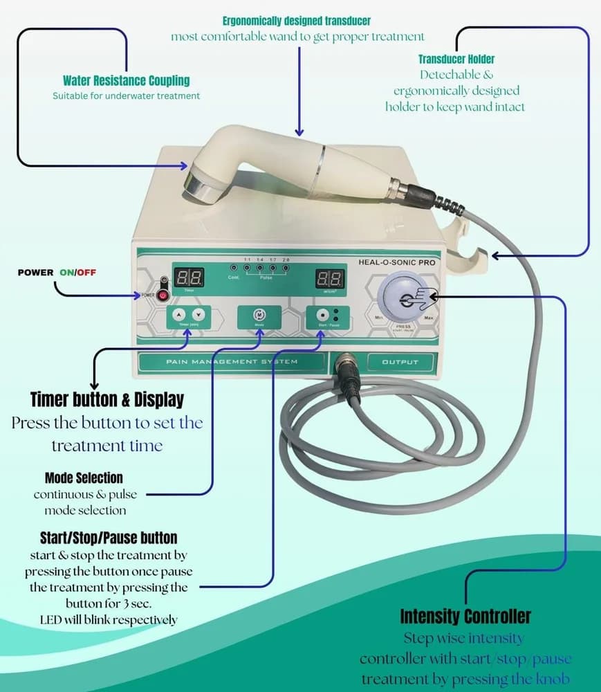 HEAL-O-SONIC PRO Ultrasonic Therapy Unit (Pain Management System)