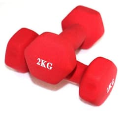 Neoprene Coated Anti-Roll Hexagonal Dumbbell Set (2 KG Pair) view 1