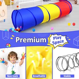 Kids Crawling Play Tunnel (Pop-Up Rainbow Play Tunnel) view 3
