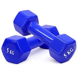 Vinyl Coated Anti-Roll Hexagonal Dumbbell Set (5 KG Pair) view 2