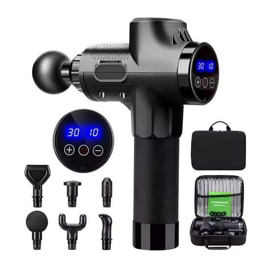 30-Speed Professional Deep Tissue Percussion Massage Gun with 6 Attachments & Carrying Case
