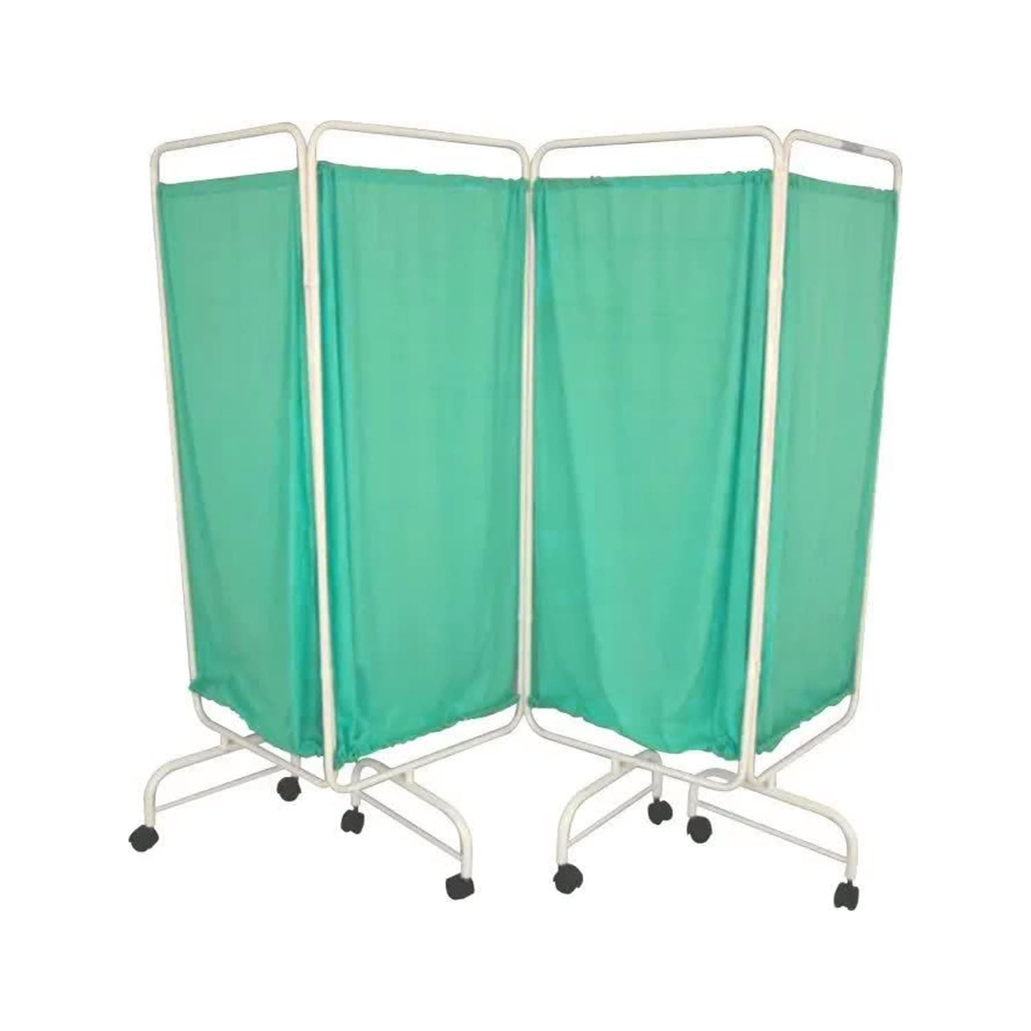 Premium 4-Fold Mobile Medical Privacy Screen – Foldable Hospital Ward Room Divider with Wheels for Clinics & Physiotherapy Centers
